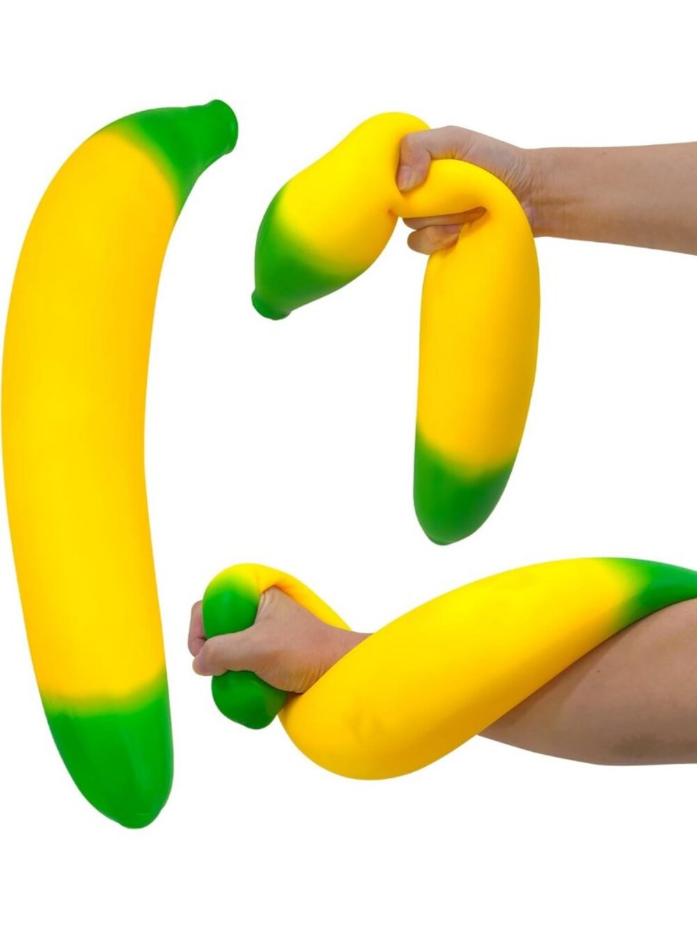 Giant Slow Rising Banana Squishy Toy - Soft Stress Relief Fidget for Kids
